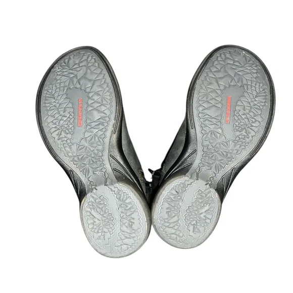 MERRELL Tetra Launch WP Leather Side Zip Boots Moto Black Mid Calf Size 6 - Picture 6 of 7